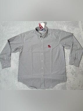 Ole Miss Rebels Campus Specialties Button Down Shirt Mens Large NWT Plaid